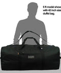 Heavy Duty Cargo Duffel For Travel And Gear, Large Sport Equipment Bag With Water Resistant Material, 42 inch size shown