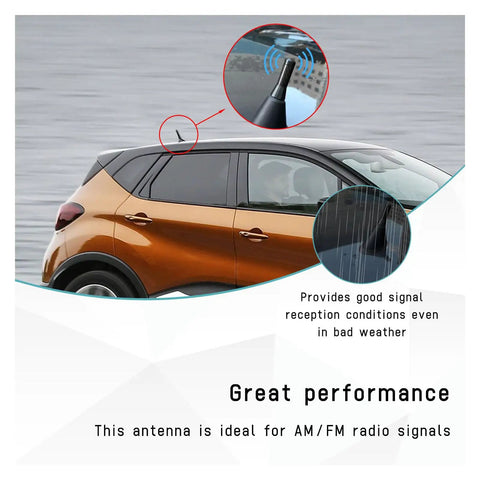 Short Aluminum Car Antenna Replacement Kit For AM FM Radio Carbon Fiber Mast With Screws Roof Mount Weatherproof Black Antenna on SUV