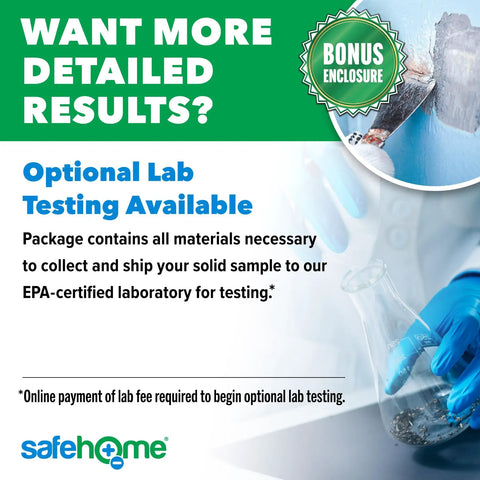 Optional lab testing for Lead in Solids Combo Test Kit With Ten DIY Swabs And Optional Lab Testing At An EPA Certified Lab For Homeowners