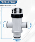 Dual Split Hose Plunger Valve for Pool Systems Replacement Parts and Accessories Easy Water Flow Control Opens and Closes Filter Line Splits Hoses Stopping Pump Suction or Vacuuming Works with Most Pools, 1.25in and 1.5in