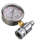 Pressure Washer Gauge Kit With 3/8 Inch Quick Connect, Inline 6000 PSI Gauge for Most Brands, Easy Read Display, Stainless Steel Finish