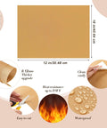 All In One Heat Press Kit With 6 PTFE Sheets image showing PTFE sheet size 12x16 inches, easy to cut, clean and heat resistant up to 518°F