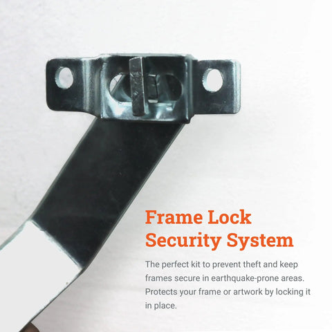 Frame lock bracket from Heavy Duty Anti Theft Picture Hangers Bulk Pack 25 Count Security Frame Lock Hanging Kit