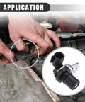 Installation of Heavy Duty Transmission Vehicle Speed Sensor Direct Fit For Ford F150, showing hand connecting the sensor.