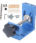 46 Piece Pocket Dowel Hole Jig Kit With Aluminum Alloy Guides for Precise Joint Angles Compact Pocket Screw Jig