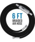 Quiet One Eighth Horsepower Airbrush Compressor With Small Tank Regulator Inline Moisture Filter And Six Foot Braided Hose 47 DB Noise