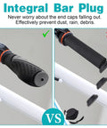 Antislip Bicycle Handlebar Grips Protector For Mountain Road And Folding Bikes Black And Grey Soft TPR Rubber Integral Bar Plug