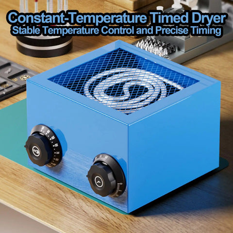 Watch Dryer For Jewelry Repair And Parts, Electric Drying Machine With Adjustable Temperature And Timer, blue design