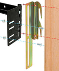 Set Of 4 Bed Frame Conversion Brackets Swaps Bolt On Rig To Hook On Fit With Absolutely Zero Hiccups Universal clamps and wooden frame detail.