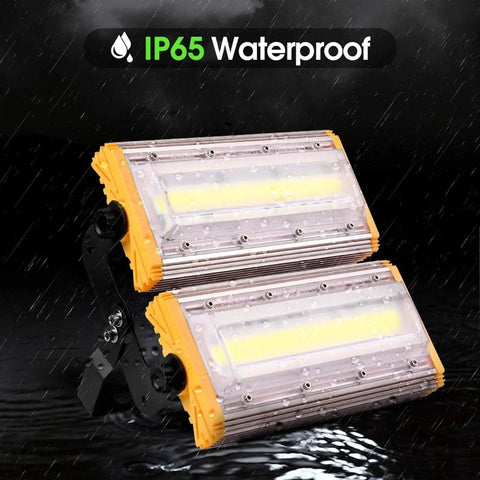 Heavy Duty 100W LED Flood Lights Hella Bright IP65 Waterproof Security Lamps Crisp 6500K Daylight White rugged aluminum design