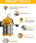 Ultra Bright 100W Temporary Work Light With 5000K Daylight Output, 13,000 Lumens, Outdoor Construction Lighting For Job Sites features and components