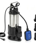 Real Deal Heavy Duty Submersible Sewage Pump With Rock Solid Stainless Steel Build Moving 2900 GPH for efficient water transfer.