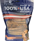 Beefhide Chip Rolls 5 Inch Dog Chew Treats Peanut Butter Flavor Made in USA 100 Percent Natural Rawhide for Strong Chewers 20 Count