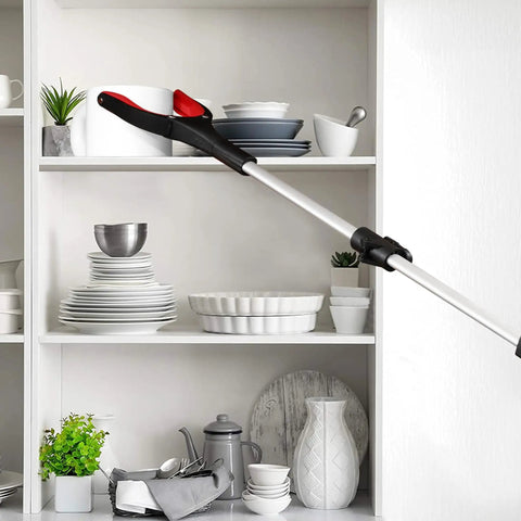 32 Inch Reacher Grabber With Magnetic Swivel Head For Easy Trash Cleanup And Hard To Reach Pickups Heavy Duty Long Reach Tool For Seniors Recovery Exercises Yard Cleanup Red