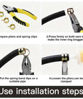 Heavy Duty 32 Piece Spring Hose Clamp Set In 304 Stainless Steel And Copper No Tool Quick Install installation guide image