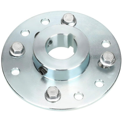 Go Kart 60 Tooth Rear Drive Sprocket Hub With One Inch Bore And One Quarter Inch Keyway Four Hole Mount Heavy Duty Silver