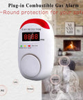 Gas Alarm Detector For Home And RV Propane And LNG And LPG Combustible Gas Detector Plug In And Wall Mount With LED Alarm