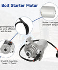 3 Bolt Starter Motor for PZ20 Carburetor Kit For 125cc 110cc Chinese ATVs And Go Karts fits Tao Tao, Coolster, Kazuma models.