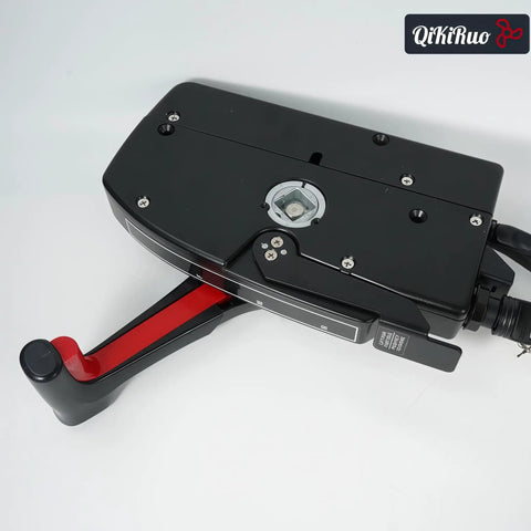 Top view of Side Mount Outboard Throttle Remote Control Box with 8 Pin Connector in die-cast aluminum housing.