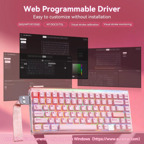 Web programmable driver interface for Sick Speed Wireless Gaming Keyboard With Seventy Five Percent Layout And Lightning Fast Rapid Trigger Switches Featuring Eight Thousand Hertz Polling Rate Zero Lag Response And Smooth Magnetic Axis Actions In Classic Black.