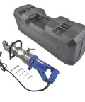 Getanye 5/8 Inch Electric Hydraulic Rebar Bender HRB-16 with carrying case and tools, 900W motor for construction projects.