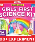 Girls First Science Kit For Ages 4 To 8, STEM Toy With 100 Plus Experiments box with colorful test tubes and rainbow