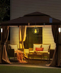 Cozy gazebo with Solar Pendant Lights For Outdoor Spaces, Automatic Solar Powered Hanging Chandeliers For Gazebos And Patios