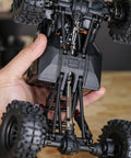 Heavy Duty Stainless Steel Drive Shafts For Redcat Ascent 18 Apex installed on RC rock crawler's undercarriage.