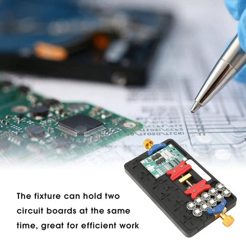 Dual Slot Steel PCB Holder For Soldering IC Chips And BGA Work, Hands Free Clamp For Dual Board Fixing with circuit boards
