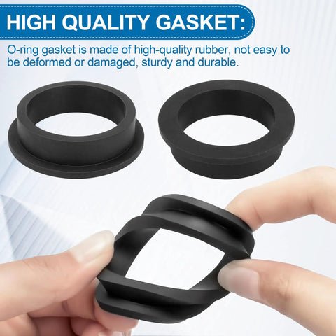 L Shape O Ring Gasket Replacement For Above Ground Pool Pump 11228, black rubber seal shown in hand