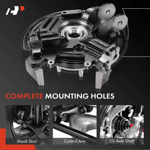 Rear Left Steering Knuckle And Wheel Bearing Hub Assembly For Ford Explorer 2002-2005 And Explorer Sport 2002-2003, 5-Lug