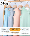 Cozy Bamboo Rayon Sleep Sack For Babies 6 To 12 Months 1.0 TOG All Year Wearable Blanket in various colors hanging on rack
