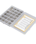 Over 884 Piece Stainless Steel Bolts Nuts Washers Wrench Set M2 M3 M4 M5 Durable Hardware Kit