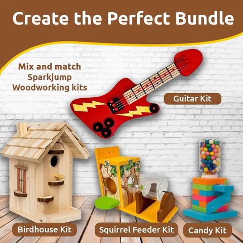 Create the Perfect Bundle: Includes Modern Birdhouse DIY Kit For Kids And Adults Build Your Own Woodworking Craft Easy Fam Bonding.