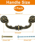 4 Pack 150mm Hole Center Bail Pull Handles Zinc Alloy Rustic Vintage Style Drop Down Swing Drawer Pulls Antique Cabinet Handles