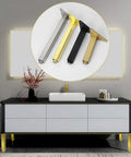 Brushed Gold Adjustable Furniture Legs Four Pack 300mm Aluminum Alloy Replacement Feet for Cabinets and Desks