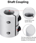Rock Solid Aluminum Shaft Coupler For 10 To 12.7 mm ID And 30 mm Length Gutsy Torque Transmission For Motors 3D Printer Drive