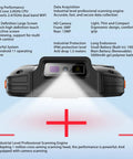 Rugged Workhorse Handheld Barcode Scanner With 4G WiFi Bluetooth 3GB RAM 32GB ROM 4 Inch Screen IP66 Waterproof front view highlighting scanner lens