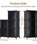 Product side view of the Smooth Setup Stackable Cube Storage Organizer Built For Quick Closet Upgrades And Smart Home Organization.