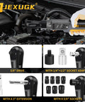 120Nm Cordless Ratchet Wrench With Brushless Motor, 21V Power, 200RPM, Includes Two 2.0Ah Batteries, Seven Socket Set