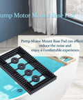 Pool Pump Pad Anti-Vibration Mount Base for quiet operation in pools and hot tubs, showing rubber vibration dampening pad.