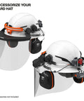 Type 2 Non Vented Full Brim Hard Hat With Chin Strap Class E Protection Up To 20kV Six Point Suspension Washable Padding