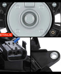 Detailed view of Straight Up Swap Radiator Cooling Fan For Honda CRV 2017 to 2022, including assembly components and connector.