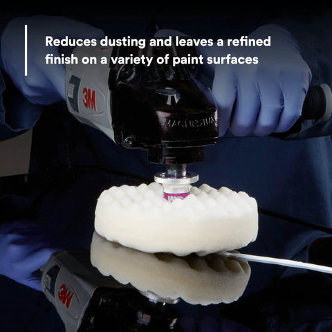 Pro Grade High Performance Rubbing Compound For Clearcoats That Wipe Out Fine Scratches Without Sticking Or Leaving Residue, Great For Newer Paint Finishes, Smooth Handling, One Gallon on 3M buffer with foam pad