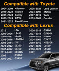 Image showing vehicle compatibility list for Premium Badass Heavy Duty Upper Gas Door Spring Clip Rig Replacement For Toyota Camry Avalon 4Runner Lexus GS300 LS430 LS460.