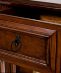 Wooden drawer with Two Pack Vintage Antique Cabinet Door Pull Rings Black Metal Drawer Handles For Wardrobes, Cupboards, And Barn Doors