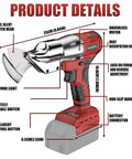 Brushless Cordless Metal Shears With 360 Degree Pivoting Head High Torque Cutting Tool Compatible With Milwaukee 18v Batteries, showcasing metal cutter head and ergonomic design.