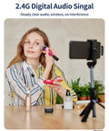 Woman using Wireless Lavalier Microphone For iPhone With AI Noise Reduction, 24bit 48kHz Studio Sound, USB-C, in makeup tutorial