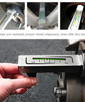 Adjustable Magnetic Wheel Camber And Caster Alignment Gauge Tool For Universal Tire Repair On Suv Truck Rv mounted on brake rotor.