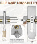 Heavy Duty Chisel Sharpening Jig Kit With Adjustable Angle Fixture And Gauge, adjustable brass roller, 5/32 to 3 inch width